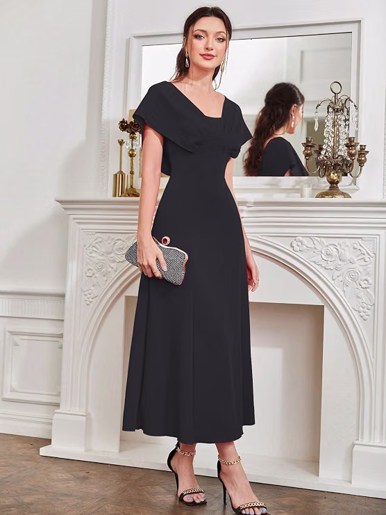 Women’s & Girl's Solid A-Line Maxi Dress